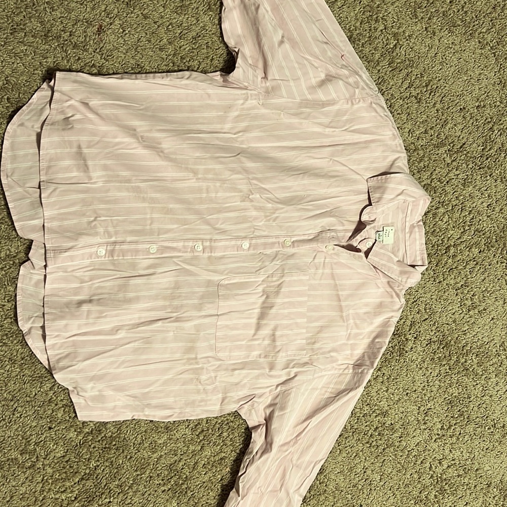 Baby pink Long sleeve button down shirt